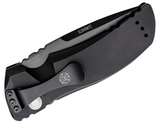 Hogue 34110 EX-A01 4" Folding Drop Point Plain Black Cerakote 154CM SS Blade/Matte Black w/Fluted texture Aluminum Handle