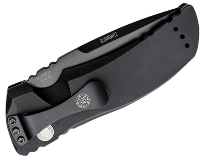 Hogue 34110 EX-A01 4" Folding Drop Point Plain Black Cerakote 154CM SS Blade/Matte Black w/Fluted texture Aluminum Handle