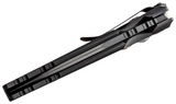 Hogue 34110 EX-A01 4" Folding Drop Point Plain Black Cerakote 154CM SS Blade/Matte Black w/Fluted texture Aluminum Handle