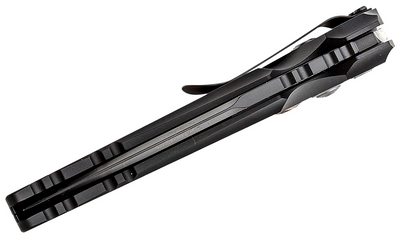 Hogue 34110 EX-A01 4" Folding Drop Point Plain Black Cerakote 154CM SS Blade/Matte Black w/Fluted texture Aluminum Handle