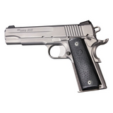 Hogue 45190 OverMolded Grip Panels Cobblestone Black Nylon with Palm Swells for 1911 Government