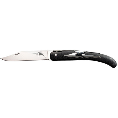 Cold Steel CS20KJZ Kudu Lite 4.25" Folding Clip Point Plain Satin 5Cr15MoV SS Blade, 5.75" Black Textured Zy-Ex Handle