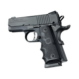 Hogue 43000 Rubber Grip Cobblestone Black with Finger Grooves for 1911 Officer
