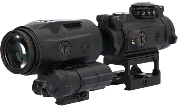 Sig Sauer Electro-Optics SORJMSR101 Romeo-MSR Gen II Combo Kit Black 1x/3x 20mm/22mm 2 MOA Red Dot Juliet 3 Micro Magnifier