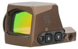 Sig Sauer Electro-Optics SORX1202 Romeo-X Compact Flat Dark Earth 1 x 24 mm 2 MOA Red Dot/32 MOA Circle Multi Reticle