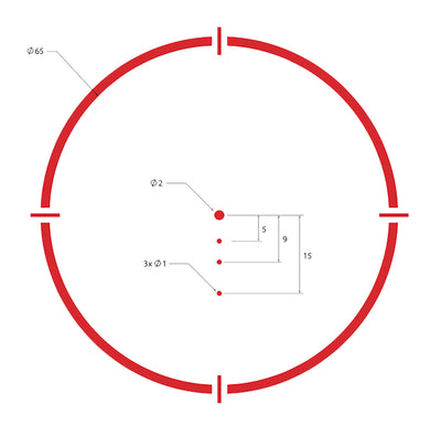 Sig Sauer Electro-Optics SOR81001 Romeo8H Black 1 x 38 mm 2 MOA Red Ballistic Dot/65 MOA Circle Multi Reticle