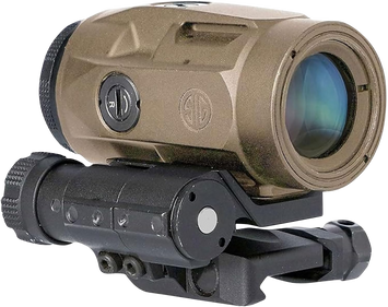 Sig Sauer Electro-Optics SOJ3M011 Juliet3-Micro Magnifier Flat Dark Earth 3x 22 mm 90 Degree Push Button Flip-to-side Mount