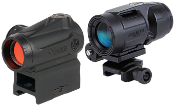 Sig Sauer Electro-Optics SORJMSR501 Romeo-MSR Gen II and Juliet5 Combo Kit Black 1x/5x 20 mm/42 mm 2 MOA Red Dot and Magnifier