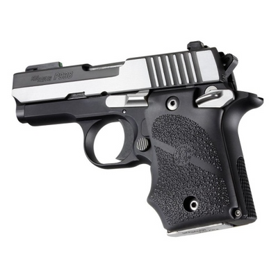 Hogue 98080 Rubber Grip Black with Finger Grooves for Sig P938 with Ambidextrous Safety