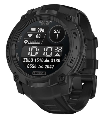 Garmin 0100293550 Instinct 3 Tactical Edition Black Band Sunlight-Visible/Transflective MIP Display Compatible w/ iPhone/Android