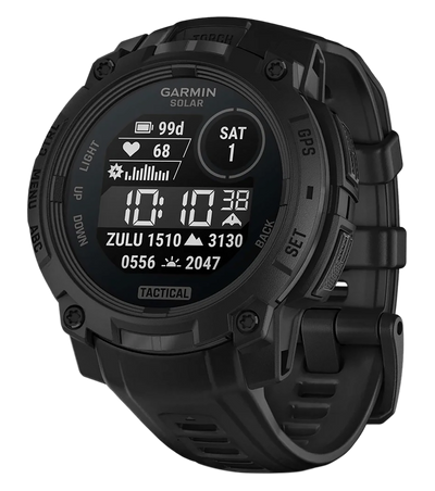 Garmin 0100293450 Instinct 3 Tactical Edition Black Band Sunlight-Visible/Transflective MIP Display Compatible w/ iPhone/Android