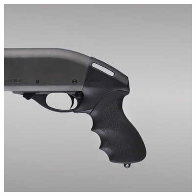Hogue 08715 Tamer Pistol Grip & Forend Black Rubber with Finger Grooves, Polymer Forend for Remington 870
