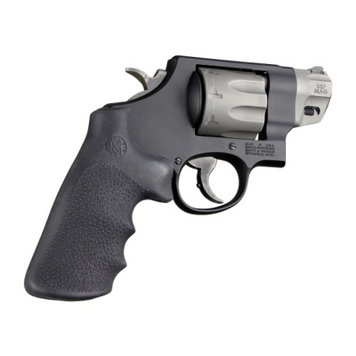 Hogue 19022 Conversion Grip Pistol Grip w/ Finger Grooves Black Overmolded Rubber Fits S&W K/L/N/X/Z Frame