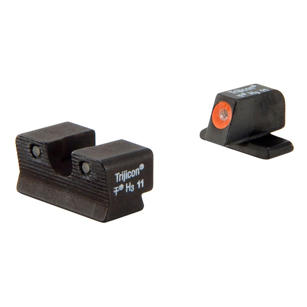 Trijicon 600752 HD Night Sights Night Sight Set Front Green/Orange Outline, Rear Green/Black Outline, Black Frame, Fits Springfield Armory XD-S/XD-E (Excluding OSP Models) Dovetail Mount