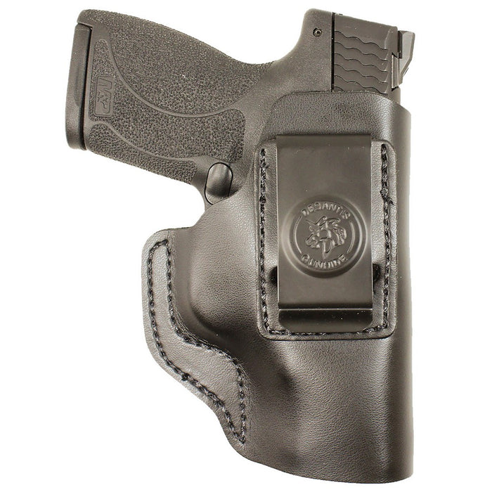 DeSantis Gunhide 031BA5EZ0 Insider  IWB Black Leather Belt Clip Fits S&W M&P 45/Shield M2.0 9/40 Right Hand