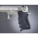 Hogue 69000 Rubber Grip Black Rubber with Finger Grooves for S&W 6906, Shorty 40, 4013 TSW