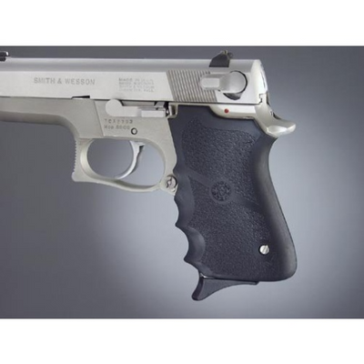 Hogue 69000 Rubber Grip Black Rubber with Finger Grooves for S&W 6906, Shorty 40, 4013 TSW