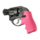Hogue 78027 Tamer Cushion Pink Rubber Grip with Finger Grooves for Ruger LCR, LCRx