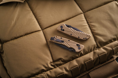 Hogue Deka 3.25" Folding Clip Point Plain Black Cerakote CPM MagnaCut SS Blade, FDE Crosshatch Textured GRN Handle, Includes Pocket Clip