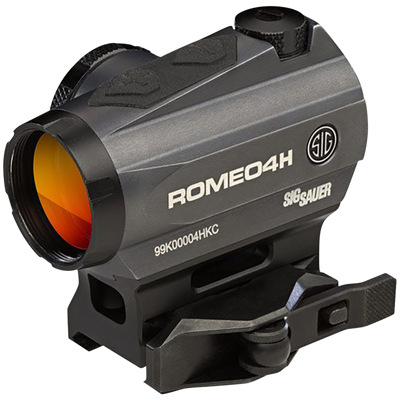 Sig Sauer Electro-Optics SOR43012 Romeo4H Graphite 1 x 20 mm 1 MOA Red Ballistic Circle Quadraplex/65 MOA Circle