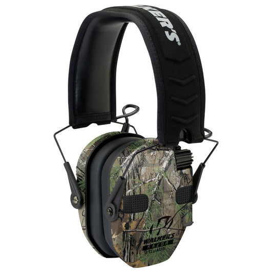 Walker's GWPRSEQMCMO Razor Slim Electronic Muff 23 dB Over the Head Realtree Xtra/Black Polymer