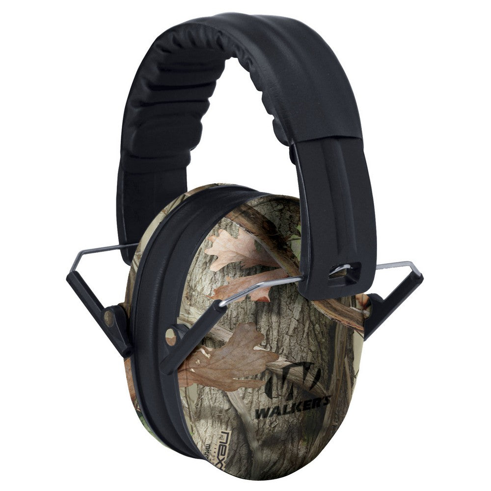 Walker's GWPFKDMCAMO Youth Passive Muff 22 dB Over the Head Next G-1 Camo/Black Polymer