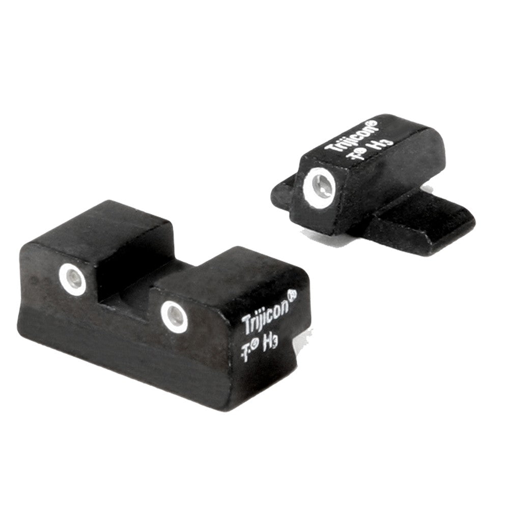 Trijicon 600448 Bright & Tough Night Sights- for Sig Sauer #8 Front/ #8 Rear  Black | Green Tritium White Outline Front Sight Green Tritium White Outline Rear Sight