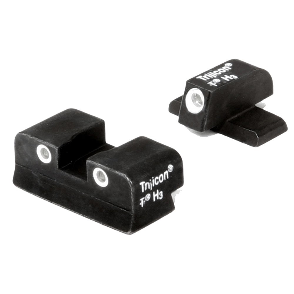 Trijicon 600465 Bright & Tough Night Sights- for Sig Sauer #6 Front/ #8 Rear  Black | Green Tritium White Outline Front Sight Green Tritium White Outline Rear Sight