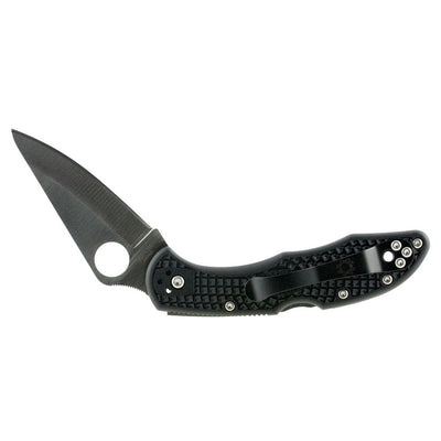 Spyderco C11PBK Delica 4  2.88" Folding Drop Point Plain VG-10 SS Blade/Black  Textured FRN Handle Includes Pocket Clip
