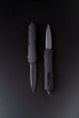 Hogue Counterstrike 3.35" OTF Drop Point Plain Black PVD CPM 20V SS Blade, Aluminum/G10 Aluminum Handle