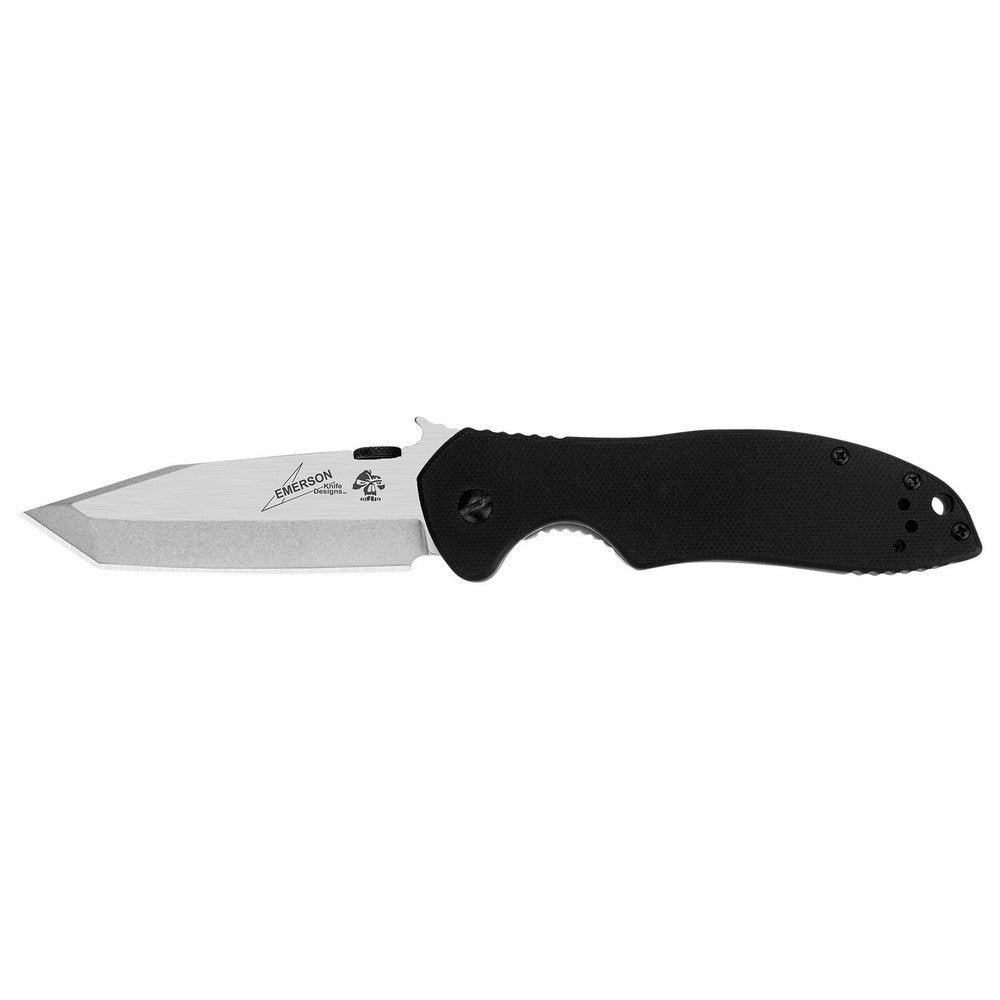 Kershaw 6034T CQC 7K 3.25" Folding American Tanto Plain Satin/Stonewashed 8Cr14MoV SS Blade Bead Blasted/Black G10/SS Handle Includes Pocket Clip