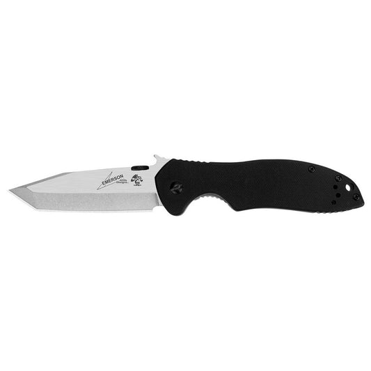 Kershaw 6034T CQC 7K 3.25" Folding American Tanto Plain Satin/Stonewashed 8Cr14MoV SS Blade Bead Blasted/Black G10/SS Handle Includes Pocket Clip