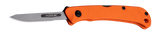 Hogue 35834 Expel 2.50" Folding Scalpel Plain Satin High Carbon Steel Blade, Blaze Orange Textured G10 Scales/SS Handle