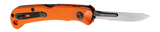 Hogue 35834 Expel 2.50" Folding Scalpel Plain Satin High Carbon Steel Blade, Blaze Orange Textured G10 Scales/SS Handle