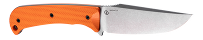 Hogue 35850 Extrak XL 3.90" Fixed Clip Point Plain Stone Tumbled CPM M4 Tool Steel Blade, Blaze Orange Textured G10 Scales Handle
