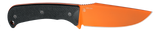 Hogue 35859 Extrak XL 3.90" Fixed Clip Point Plain Blaze Orange Cerakote CPM M4 Tool Steel Blade, Black Textured G10 Scales Handle
