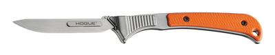 Hogue 35874 Expel 2.050" Fixed High Carbon Steel Blade, Orange G10 Scales/SS Handle, Includes 3 #60 & 2 #70 blades.
