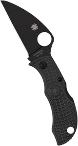 Spyderco MBKWPBK Manbug  1.91" Folding Wharncliffe Plain Non-Reflective Black TiCN VG-10 SS Blade/Black Textured FRN Handle