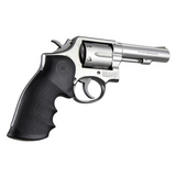 Hogue 10000 Monogrip Black Rubber with Finger Grooves for S&W K, L Frame with Square Butt