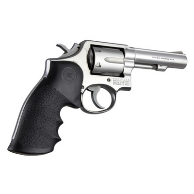 Hogue 10000 Monogrip Black Rubber with Finger Grooves for S&W K, L Frame with Square Butt
