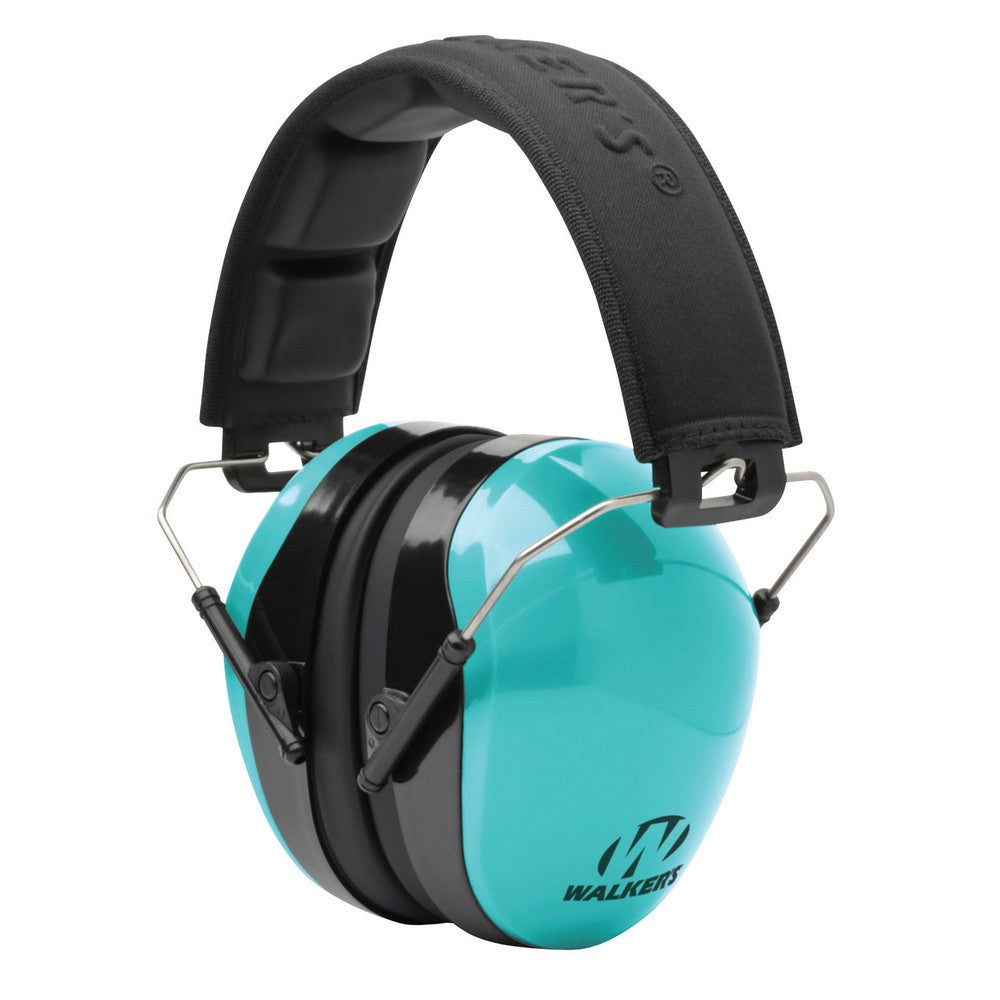 Walker's GWPDCPMLTL Advanced Protection Passive Muff 26 dB Over the Head Aqua Blue/Black Polymer