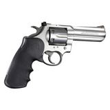 Hogue 47000 Monogrip Finger Grooves Black Rubber with Finger Grooves for Colt King Cobra, Anaconda