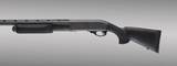 Hogue 08732 OverMolded Combo Kit Black Synthetic with Forend & 12" LOP for Remington 870