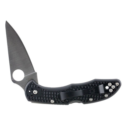 Spyderco C11FPBK Delica Folder 2.875" VG-10 Flat Ground Plain Edge Fiberglass Reinforced Nylon Black