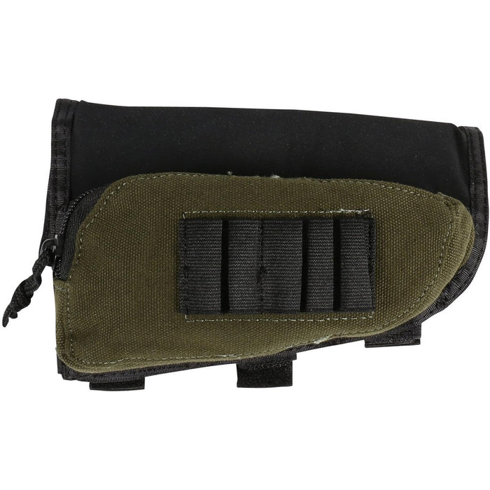 Allen 20550 Buttstock Shell Holder  w/Zippered Accessory Pouch Cordura 5rd Capacity Rifle Buttstock Mount