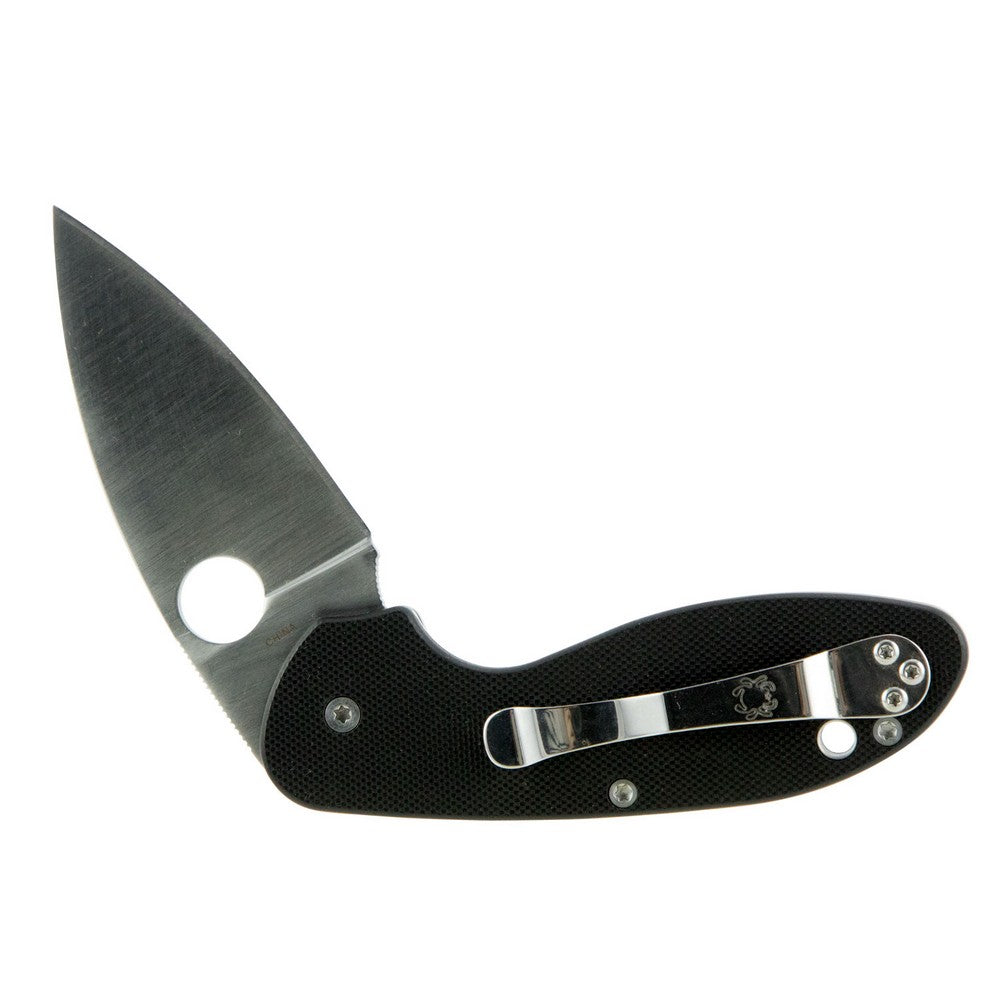 Spyderco C216GP Efficient  2.98" Folding Drop Point Plain 8Cr13MoV SS Blade Black G10 Handle Includes Pocket Clip