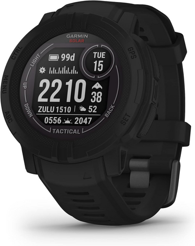 Garmin 0100262713 Instinct 2 Solar Tactical Edition GPS/Smart Features 32MB Memory Black Size 45mm Compatible w/iPhone/Android