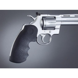 Hogue 46000 OverMolded Monogrip Black Rubber with Finger Grooves for Colt Python