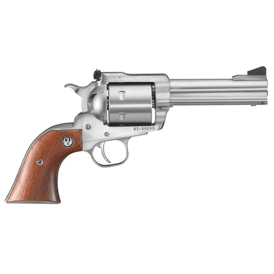 Ruger 0814 Super Blackhawk  44 Rem Mag/44 Special 6rd 4.63" Satin Stainless Steel Barrel, Cylinder & Frame, Hardwood Grip, Transfer Bar Safety