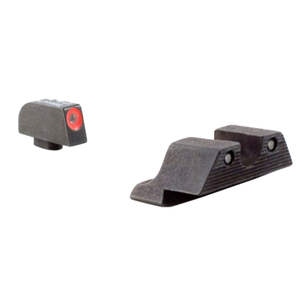 Trijicon 600538 HD Night Sight Set Orange Front/Black Rear Tritium, Black Frame, Compatible w/Most Glock Except MOS, Front Post/Rear Dovetail Mount